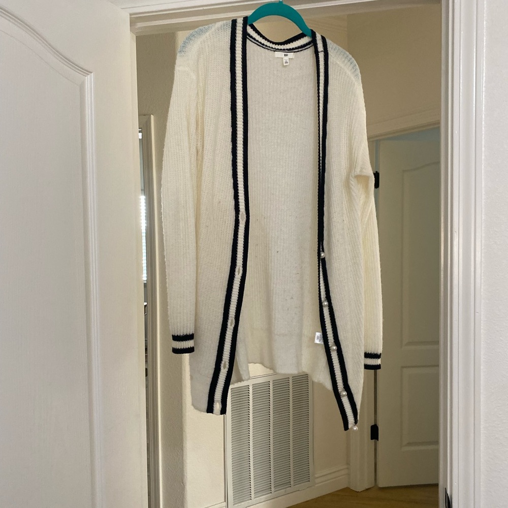 BP white knit cardigan